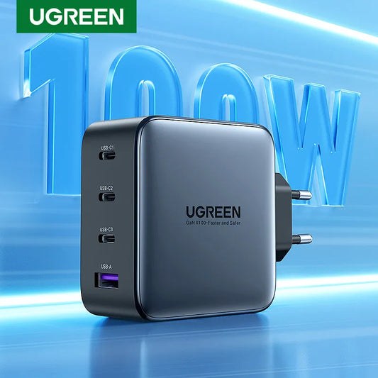 UGREEN USB Charger 100W GaN Charger for Macbook tablet Fast Charging for iPhone Xiaomi USB Type C PD Charge for iPhone 15 14 13